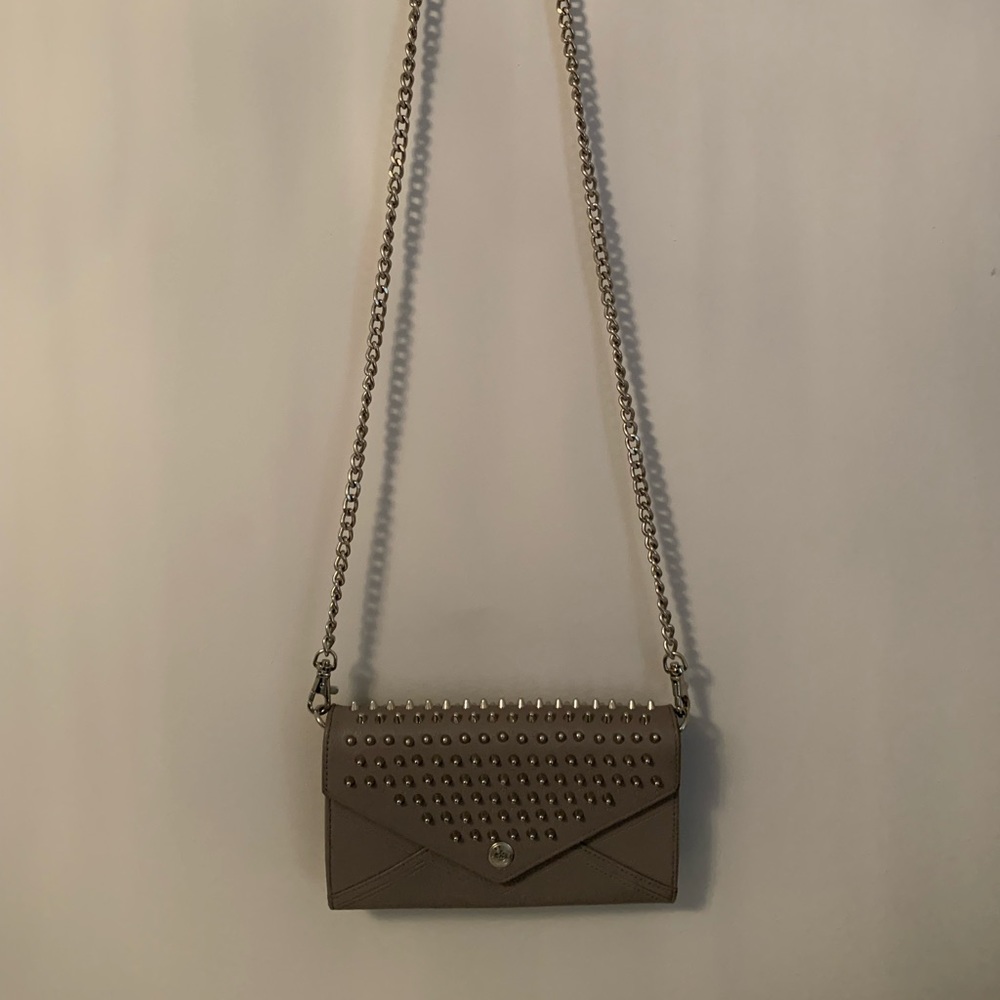 Rebecca Minkoff studded chain link purse, grey